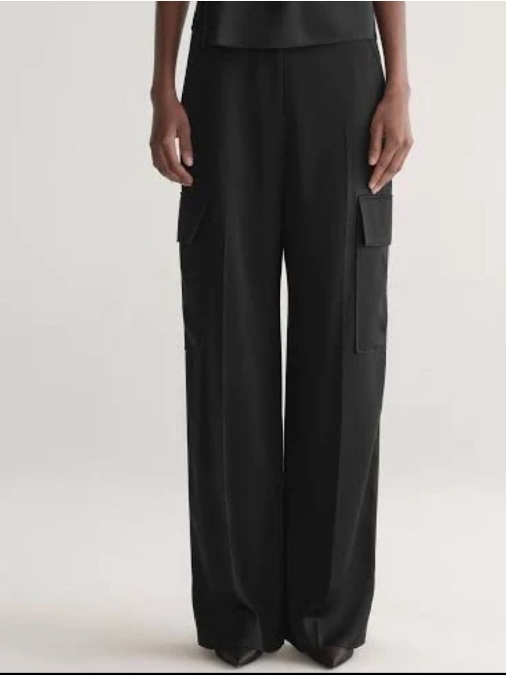 A.L.C. Black Wide-Leg Cargo Pants